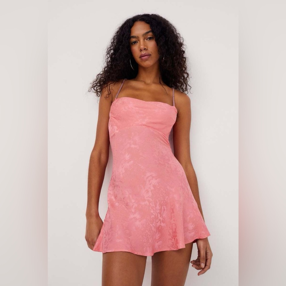 FOR LOVE AND LEMONS Gabrielle Mini Dress in Pink